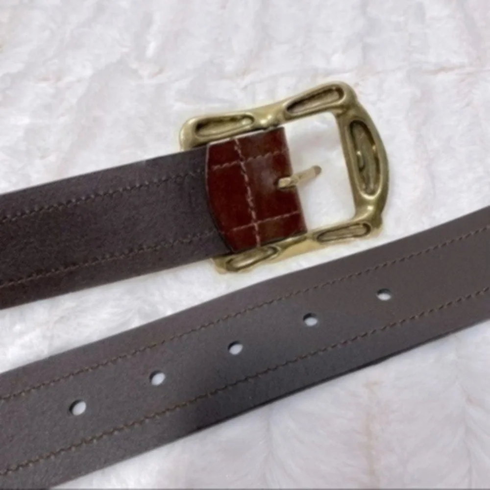 Men’s Genuine Italian Bonded Leather belt  Size XL Color brown